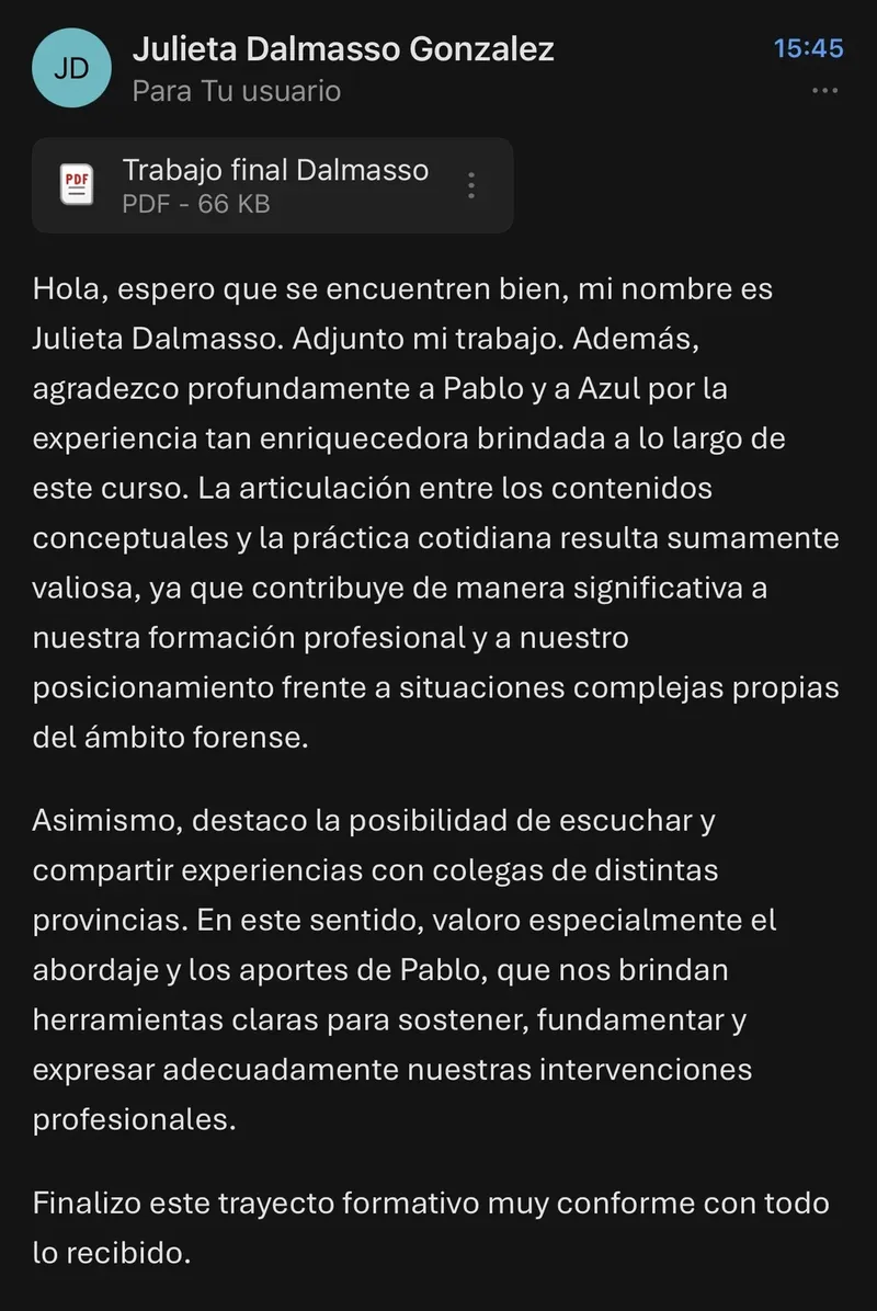 Reseña de un alumno