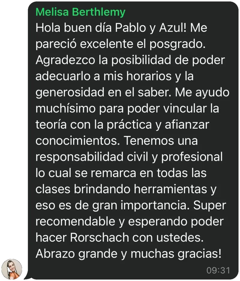 Reseña de un alumno