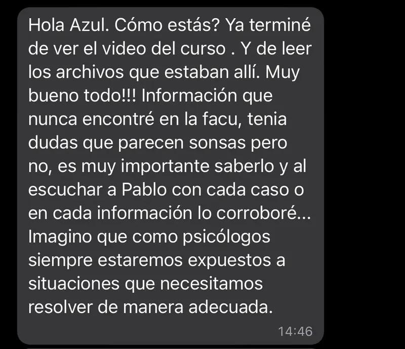 Reseña de un alumno